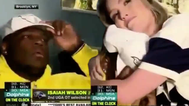 NFL Draft Pick Isaiah Wilson's Momma Tosses Girlfriend Off His Lap During Live Coverage