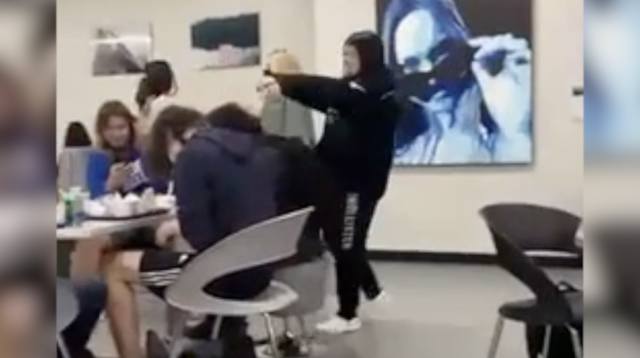 Chick Pours Yogurt And Milk On Boy At School
