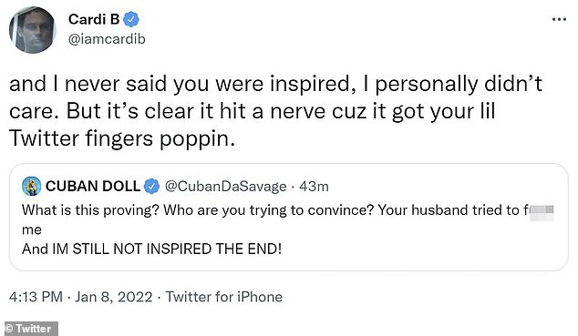 Cardi B and Cuban Doll Exchange Tweets, Over Offset’s 2018 Cheating Scandal